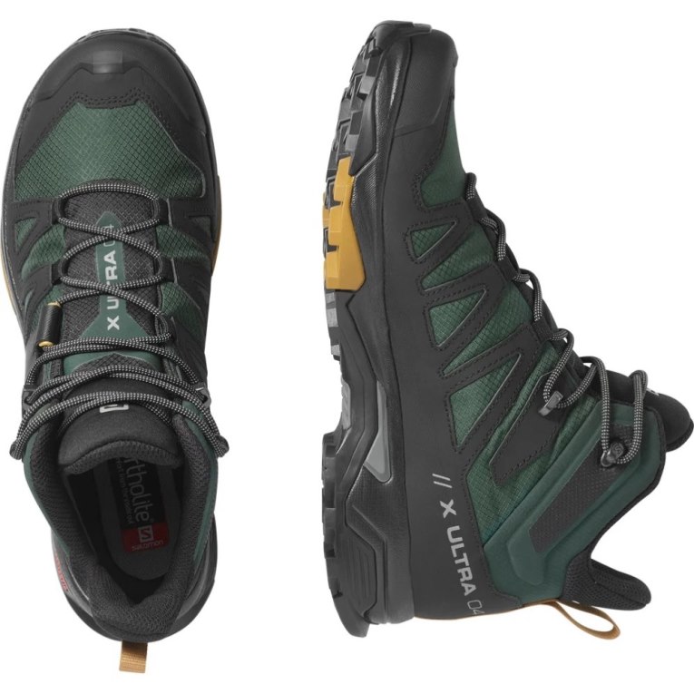 Botas Montaña Salomon X Ultra 4 Mid GTX Hombre Verdes Negros | MX RGDH023